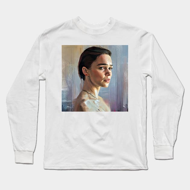 Emilia character study Long Sleeve T-Shirt by bogfl